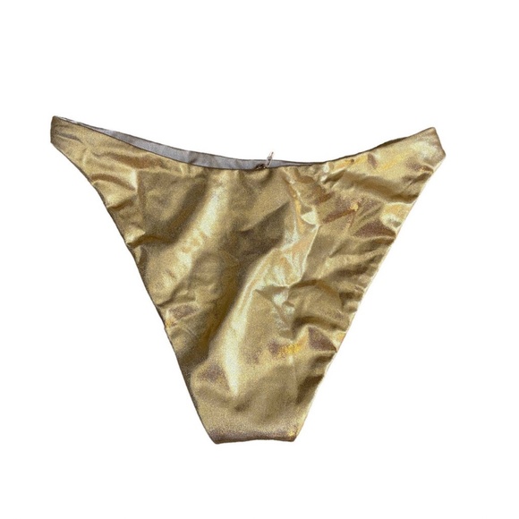 Good American Swim | Goodamerican Metallic Better Reversible Bikini Bottoms | Co - Picture 4 of 6